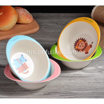 Kartun Haiwan Cute Bowl Binaural Plastik